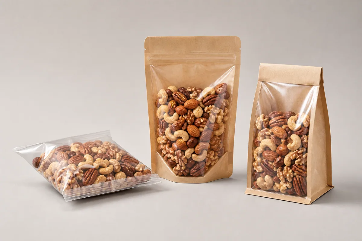 Illustrative unbranded nut package formats
